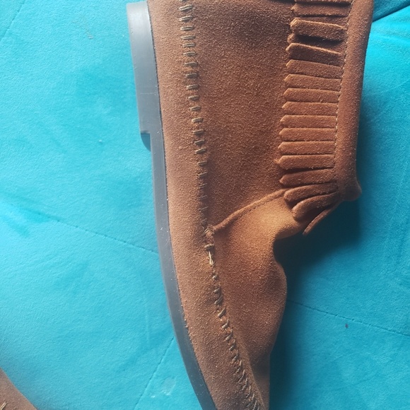 Moccasin Fringe Zip-up Booties Child Size 4 - Picture 3 of 7